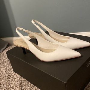 MICHAEL KORS SLING BACK POINTED TOE KITTEN HEEL